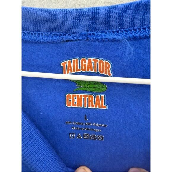 Tailgator Central Blue Long Sleeve Gator Grandpa Florida Pullover Sweatshirt Lar - Picture 3 of 5